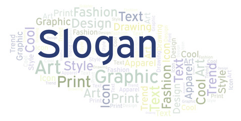 Slogan word cloud.