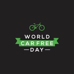 world car free day with icon