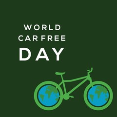 world car free day with icon