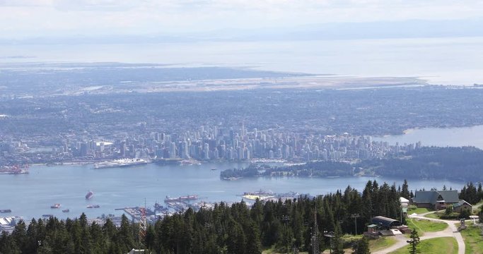 Vancouver Skyline. Vancouver, British Columbia, Canada has more high-rise buildings per capita than most North American metropolitan centers.