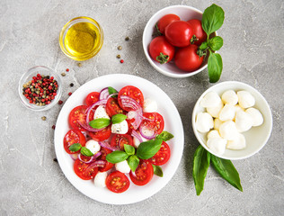 Italian caprese salad