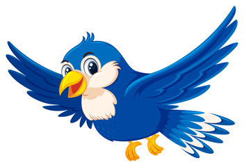 Cute flying blue bird