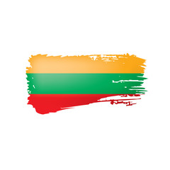 Lithuania flag, vector illustration on a white background