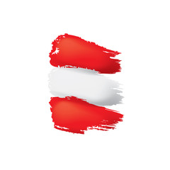 Austria flag, vector illustration on a white background