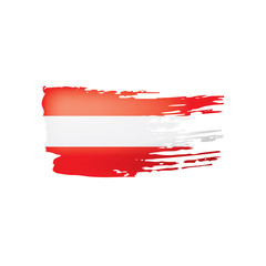 Austria flag, vector illustration on a white background