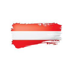 Austria flag, vector illustration on a white background