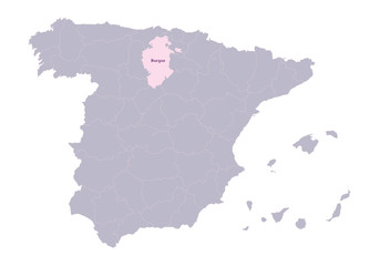 Spain map illustration. Burgos region
