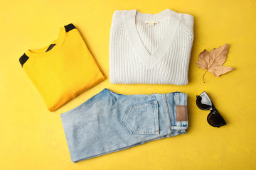 autumn clothes and accessory