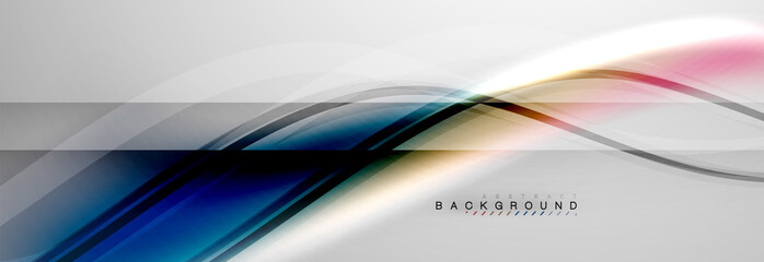 Smooth flowing wave motion concept background