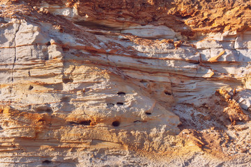 Sandy rocks, natural outdoor background