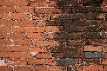 Background pattern of old brown brick wall