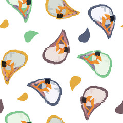 Vector Paisley Ballerinas in dusty pastel shades seamless pattern background. Perfect for fabric, scrapbooking and wallpaper projects