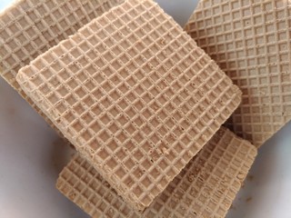 Confectionery waffles on a plate