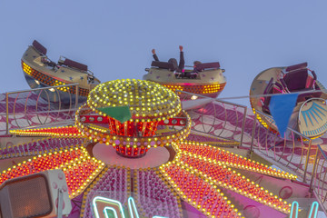 Fototapeta na wymiar carousel on funfair