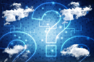 2d illustration question mark