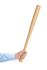 Hands with baseball bat