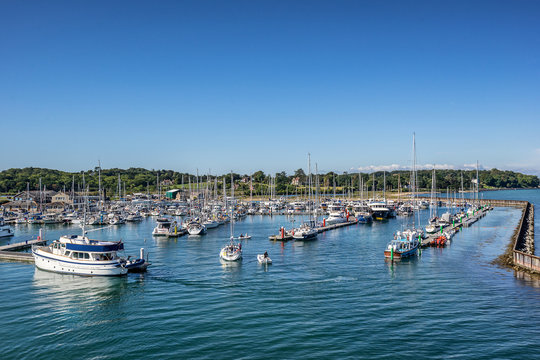 Cowes marina on the Isle of Wight in England