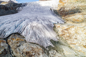 Alta Valmalenco (IT) - Vista aerea del ghiacciaio di Fellaria Occidentale - settembre 2018 