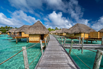 polynesia paradise resort overwater bungalow