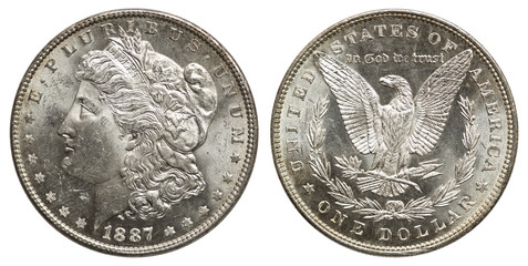 USA 1 Dollar Morgan-Dollar Silber 1887
