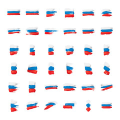 Russia flag, vector illustration on a white background