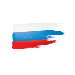 Russia flag, vector illustration on a white background