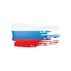 Russia flag, vector illustration on a white background