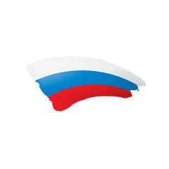 Russia flag, vector illustration on a white background