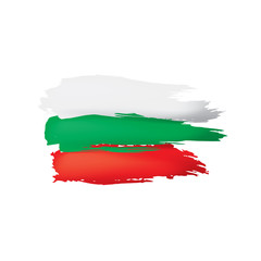 Bulgaria flag, vector illustration on a white background