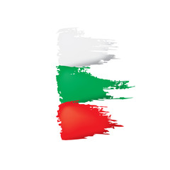 Bulgaria flag, vector illustration on a white background