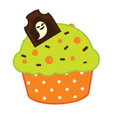 Halloween cupcake icon