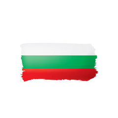 Bulgaria flag, vector illustration on a white background