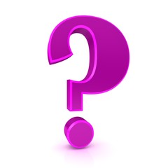 interrogation point 3d pink question mark isolated sign symbol icon