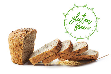 Text gluten free on bread