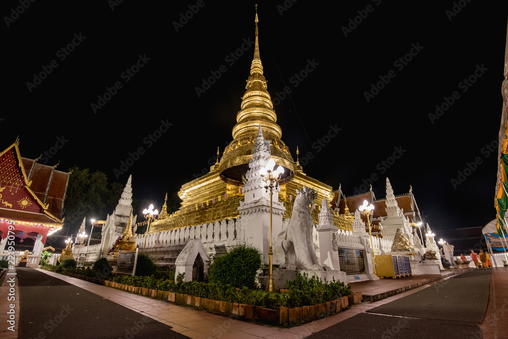 Wall mural phra that chae haeng at nan province, thailand.