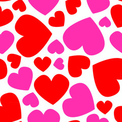 Seamless sweet heart repeating pattern illustration