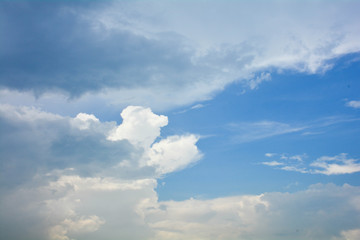 blue sky with cloud in summer - background