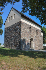 Fototapeta na wymiar Giecz - church of Saint Nicolas built in the 12th and 13th centuries