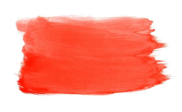 Gemalte Fl&auml;che mit roter Wasserfarbe