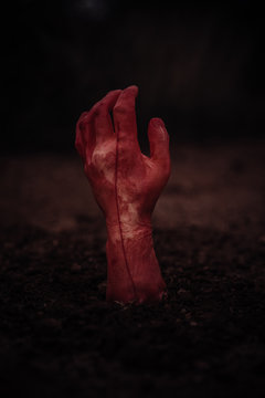 Zombie coming out of the ground