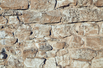 Abstract gray horizontal stone texture. Gray background with cobblestones