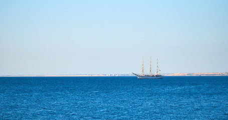A ship in a sea