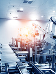 Fototapeta premium robotic hydraulic arm