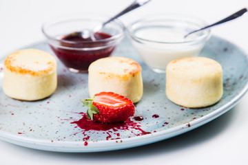 three small pancakes