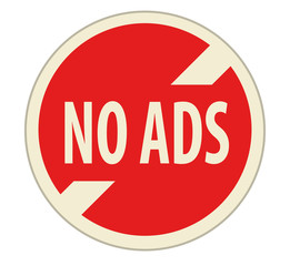NO ADS sign