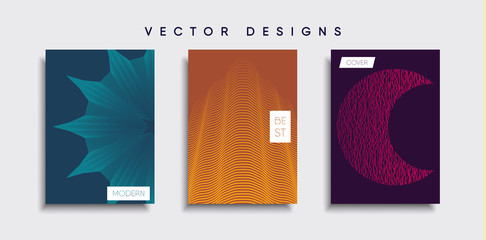 Vector cover designs. Future Poster template. Smartphone modern background set.