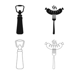 Vector design of pub and bar logo. Collection of pub and interior vector icon for stock.