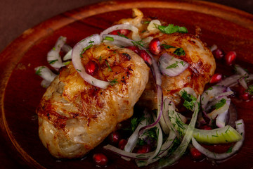 Pork cutlet with minced meat