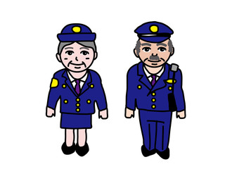 制服のシニア警察官