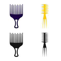 Isolated object of brush and hair symbol. Set of brush and hairbrush vector icon for stock.